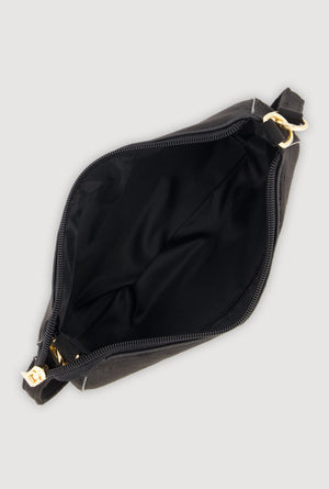 Black Solid Shoulder Bag for Women