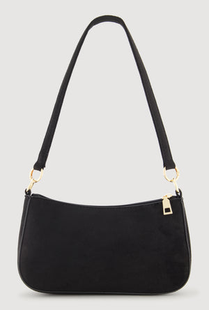 Black Solid Shoulder Bag for Women
