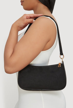 Black Solid Shoulder Bag for Women